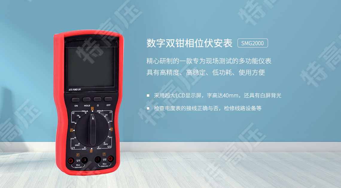SMG2000B 數(shù)字雙鉗相位伏安表(圖1) 相位伏安表